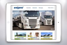 Startseite der neuen Internetseite von Weigand-Transporte